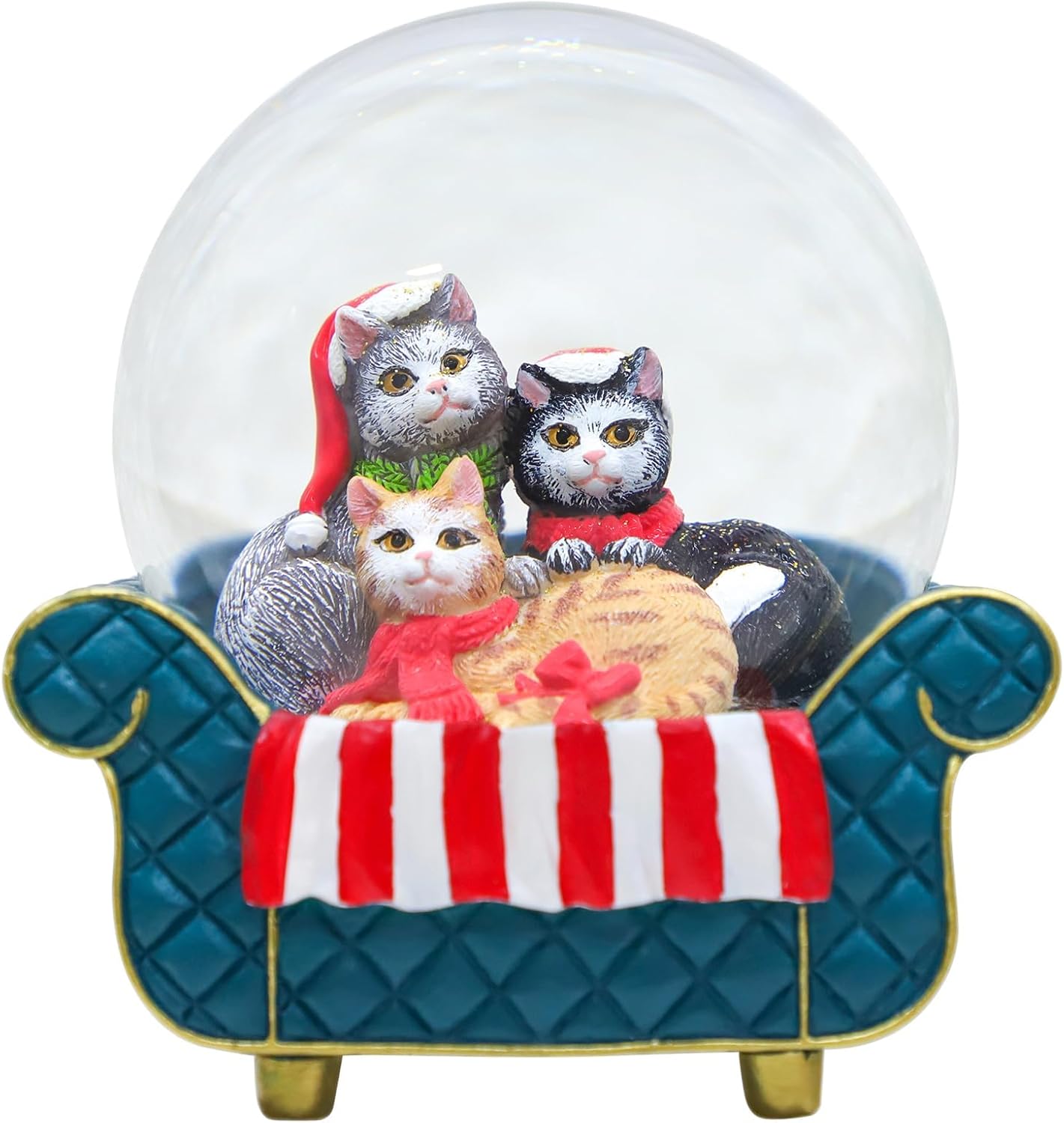 Cute Snow Globes with Cats 100MM Holiday Decor Gift