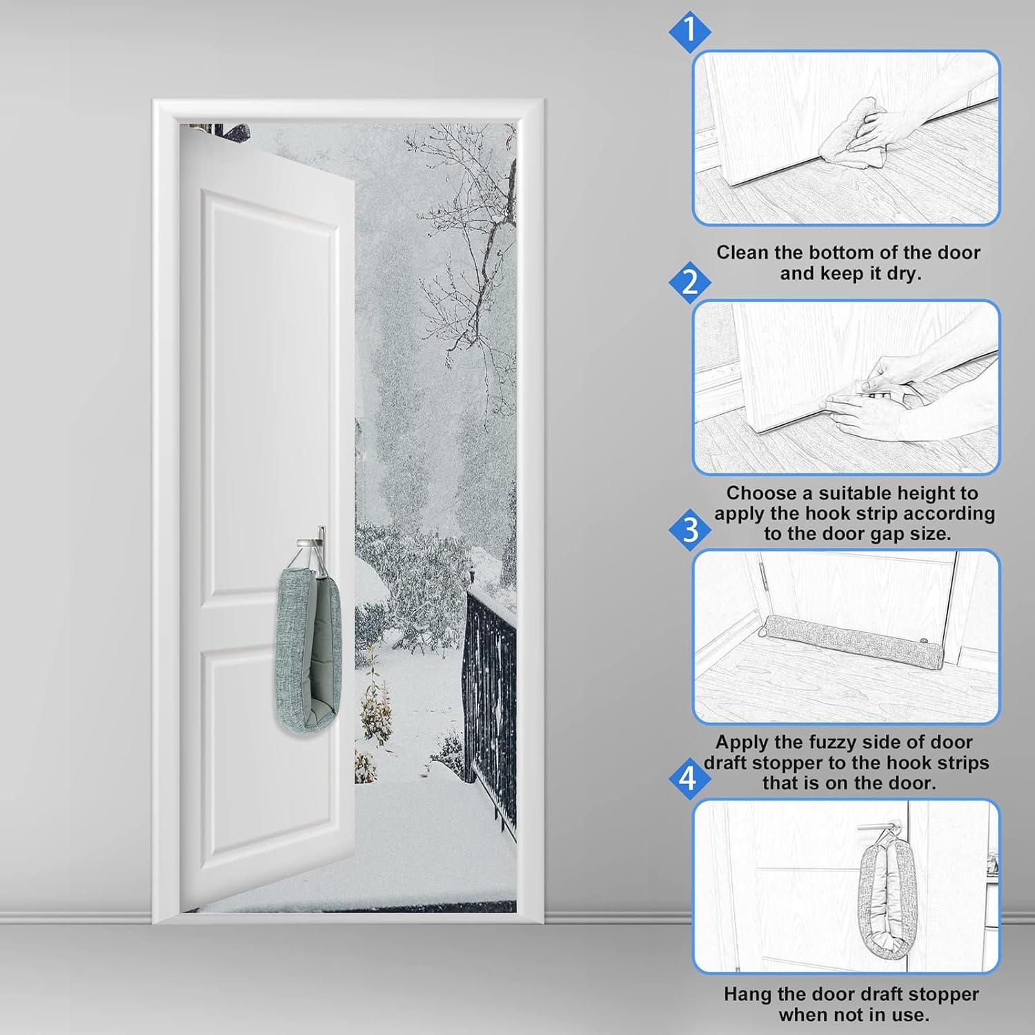 CDAR Door Draft Stopper Durable Windproof Sealing Strip