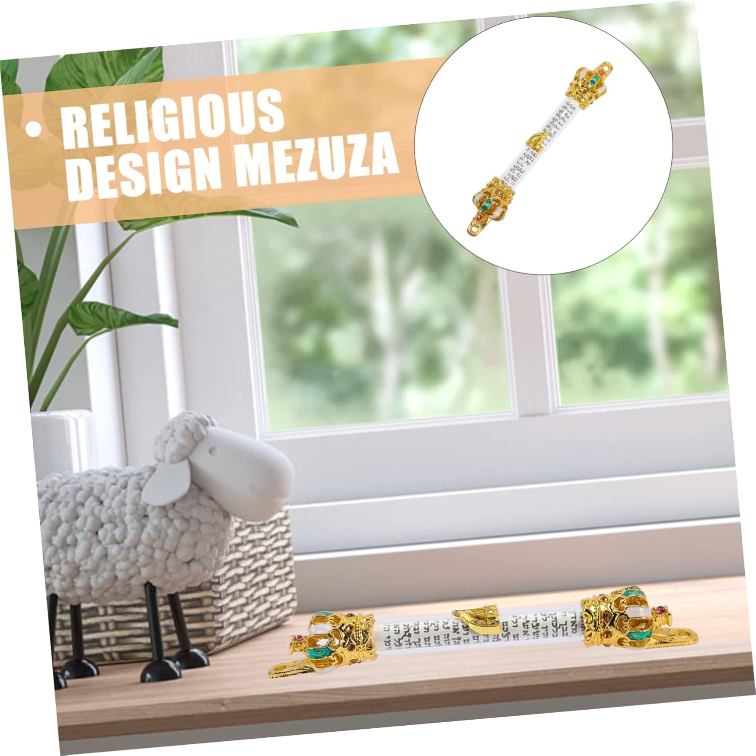 Metal Mezuzah Door Ornament Jewish Decor Lintel
