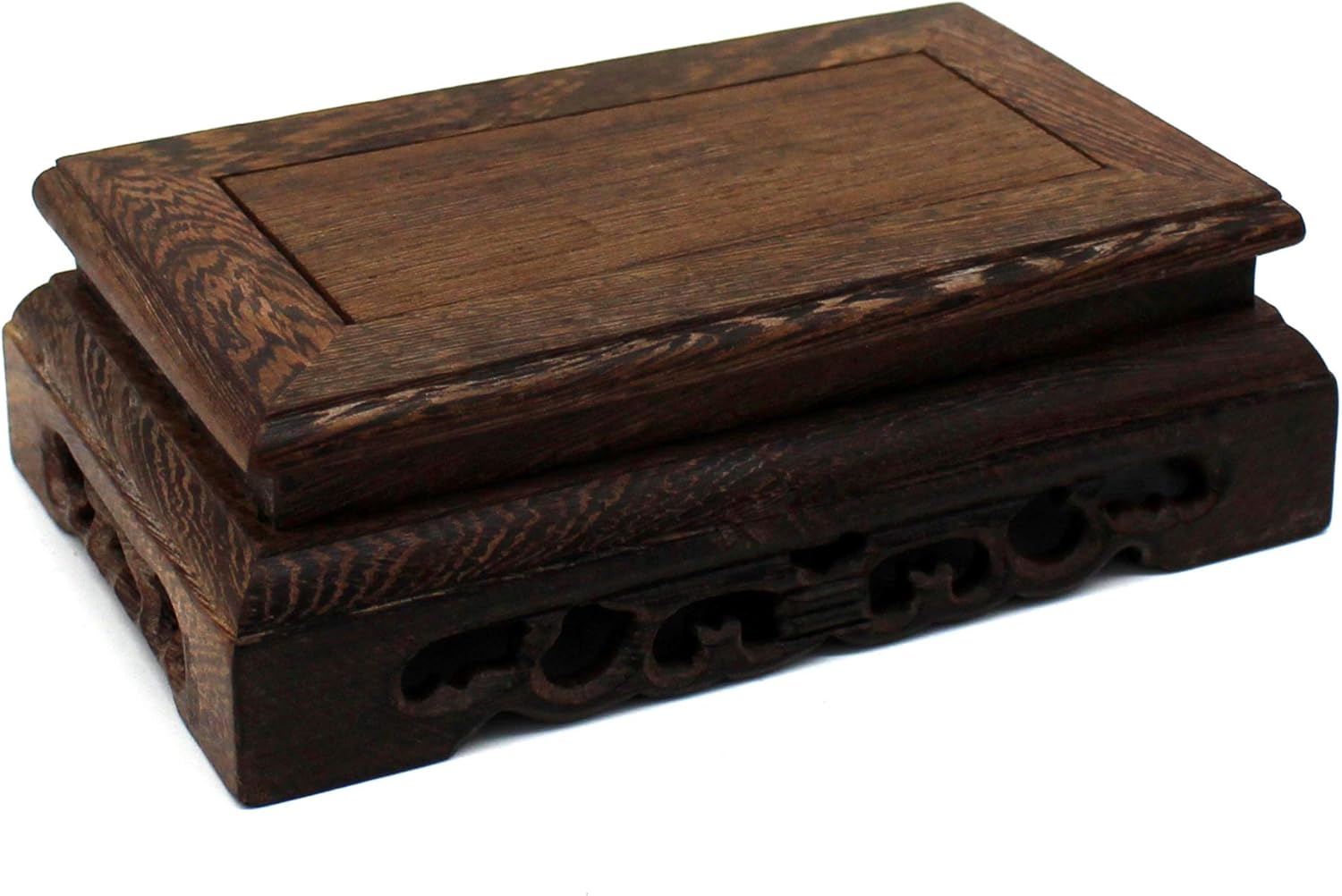 CVHOMEDECO Primitives Rustic Rosewood Rectangle Display Stand