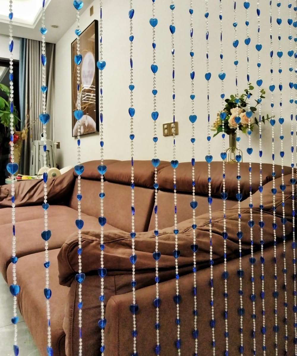 Ave Split Heart Shape Beaded Curtain for Doorway