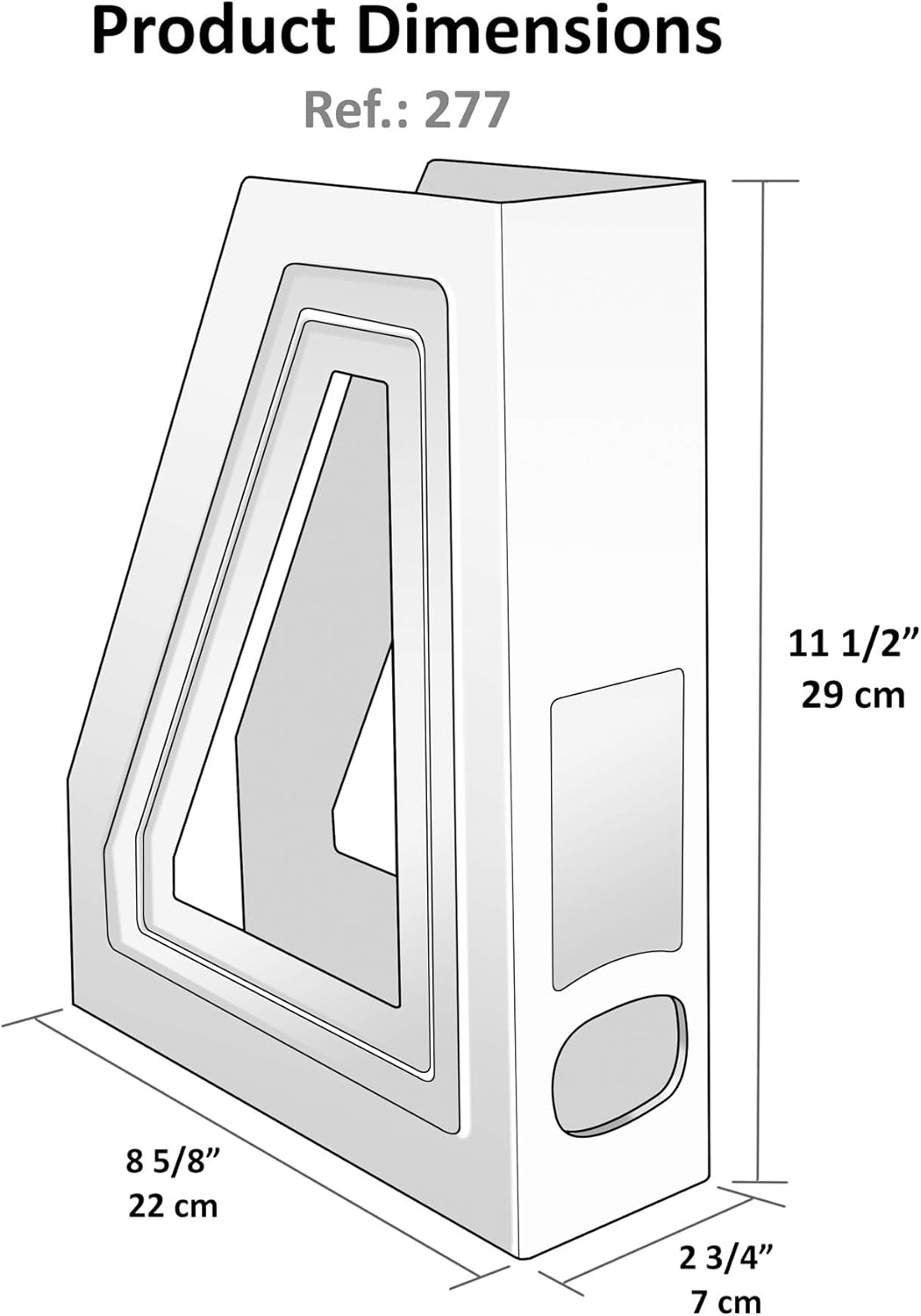 Acrimet Magazine Holder Solid Purple 2 Pack