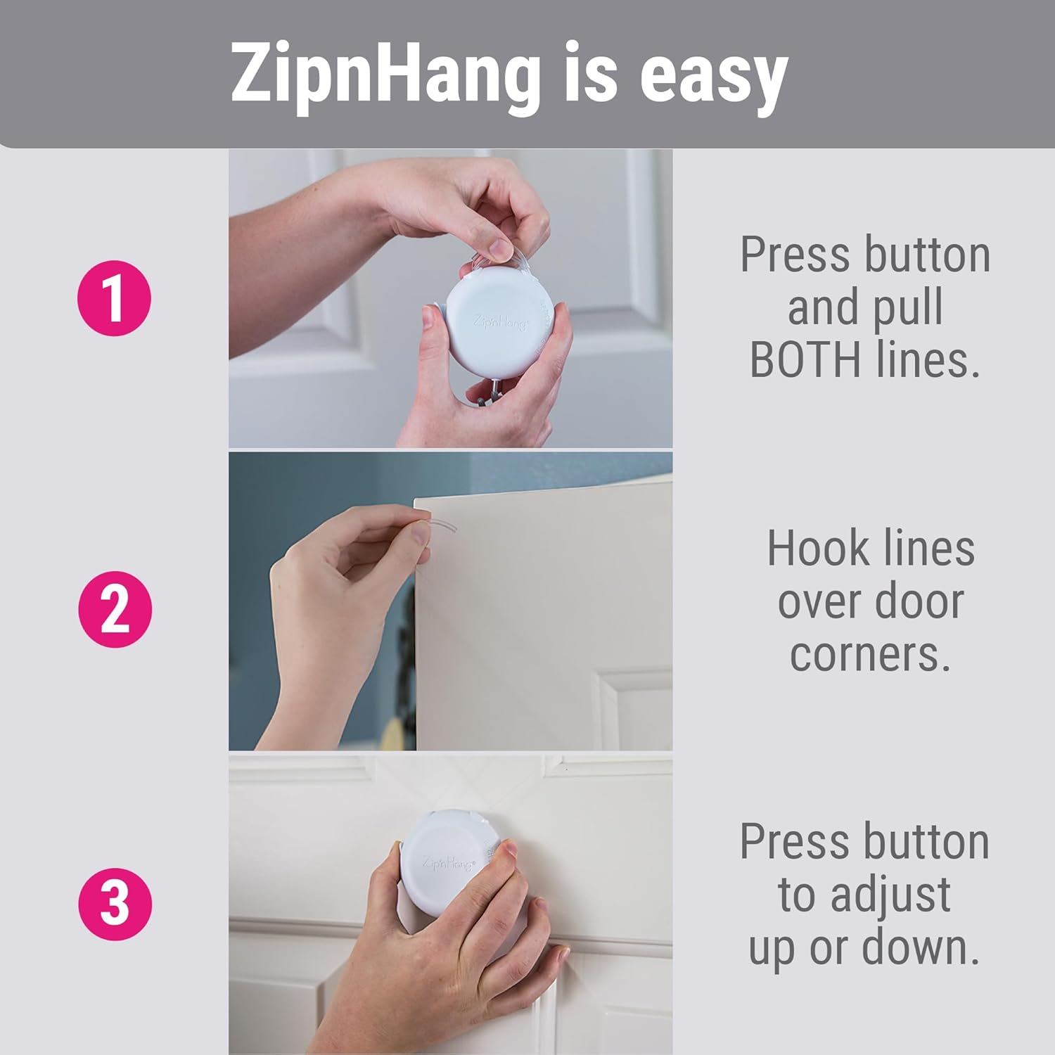 Zip n Hang Wreath Hanger - Black 1 Pack Damage Free