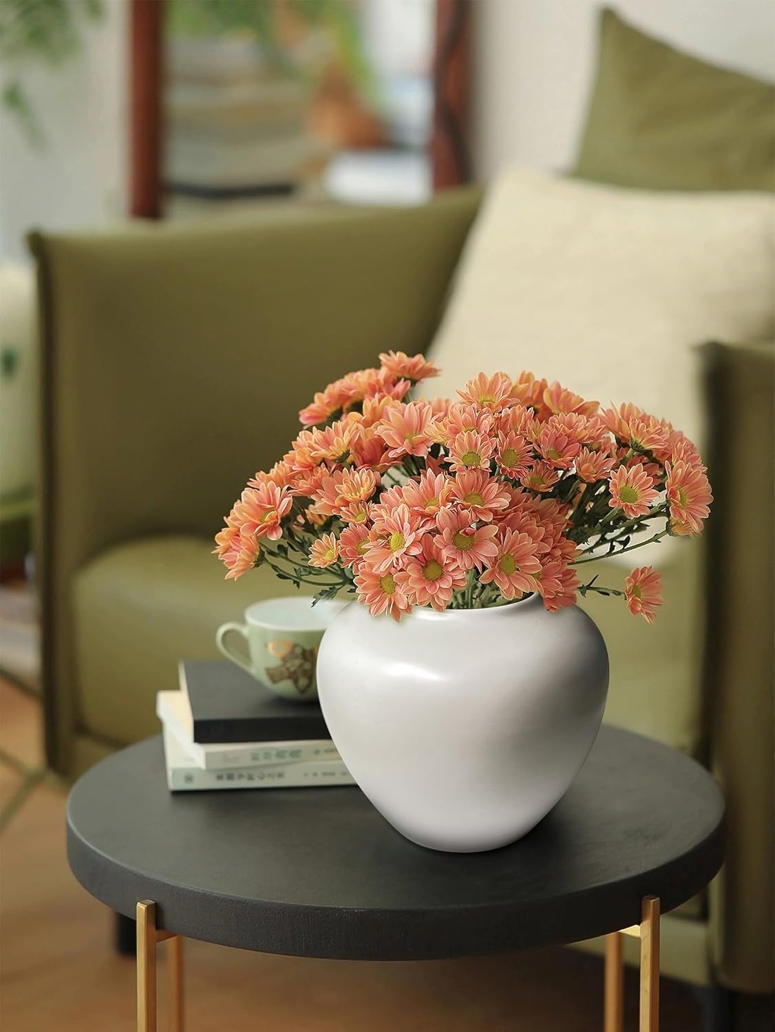 GeLive Waterproof Ceramic Vase for Flowers and Decor