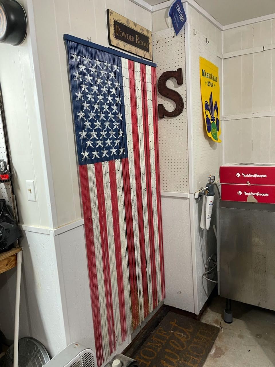 ABeadedCurtain 125 String American Flag Beaded Curtain Handmade with 4000 Beads