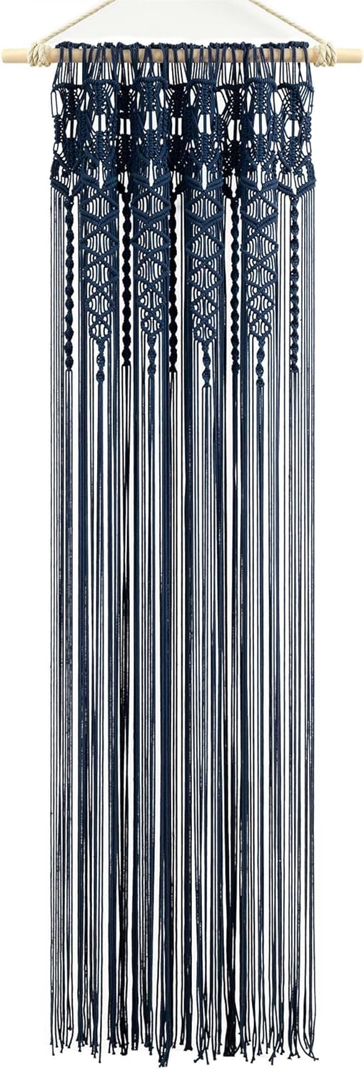 Lush Decor Boho Macrame Cotton Curtain Panel