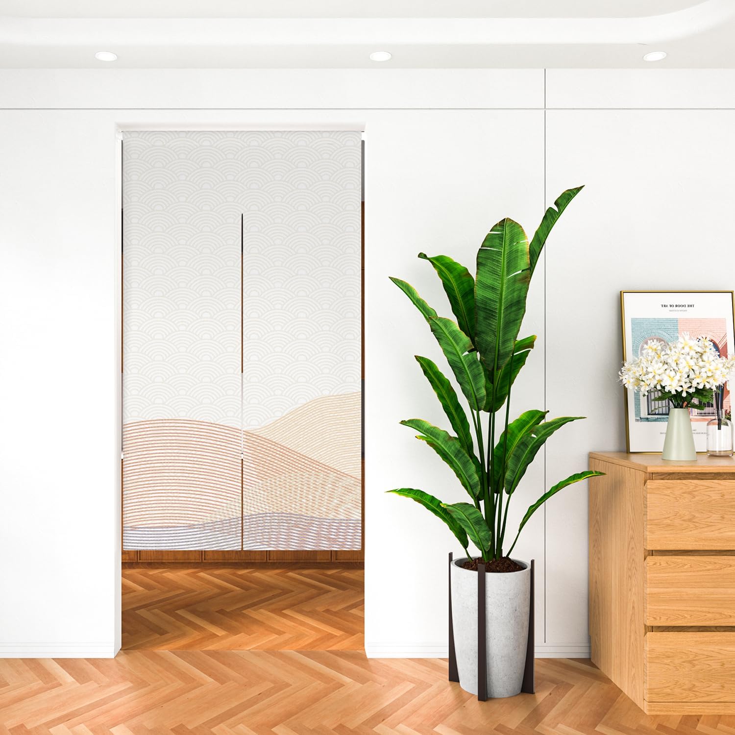 Leowefowa Traditional Japanese Noren Door Curtain Double Sided Panel 335x709