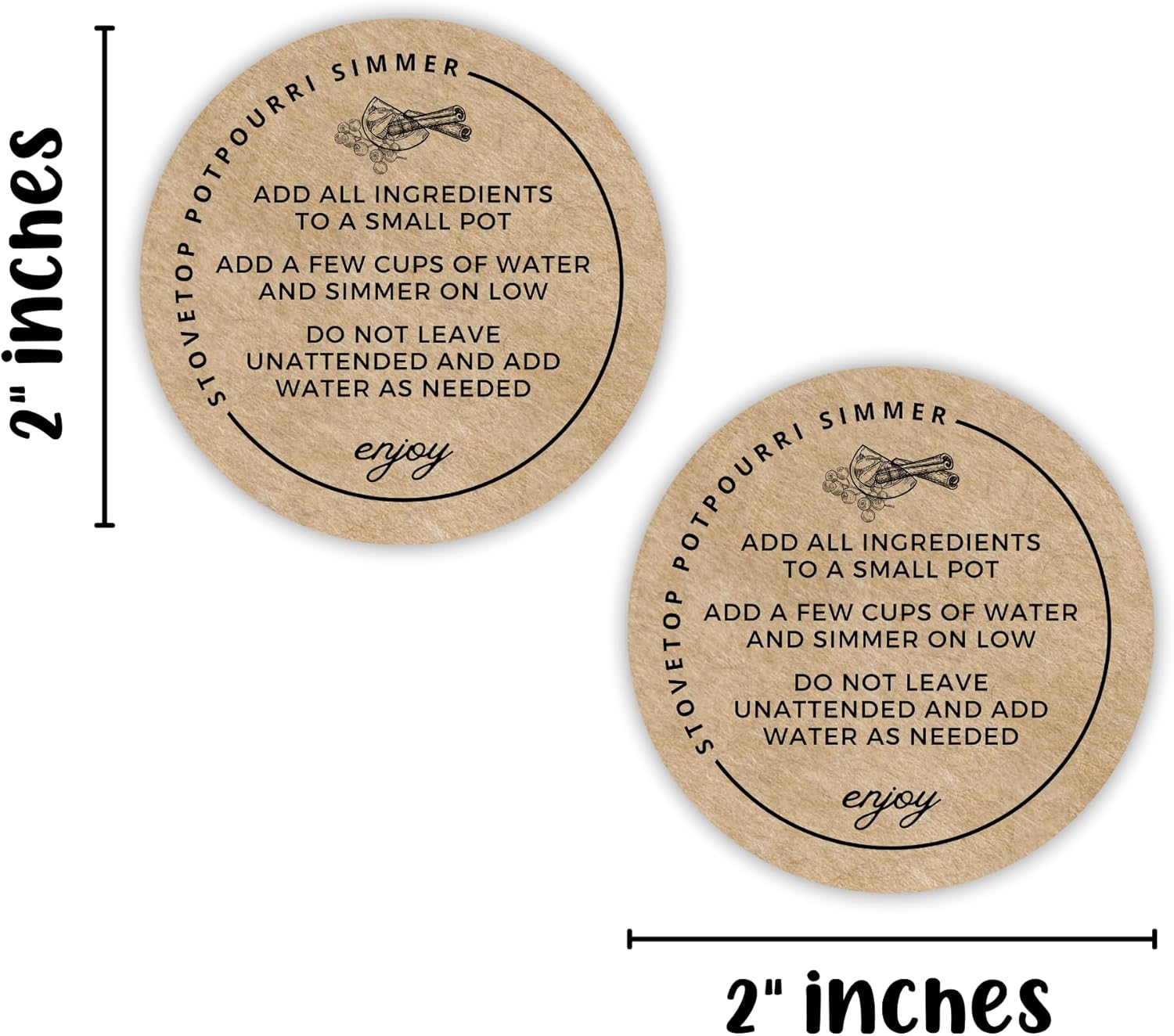 Stovetop Potpourri Instruction Label 250 Pack
