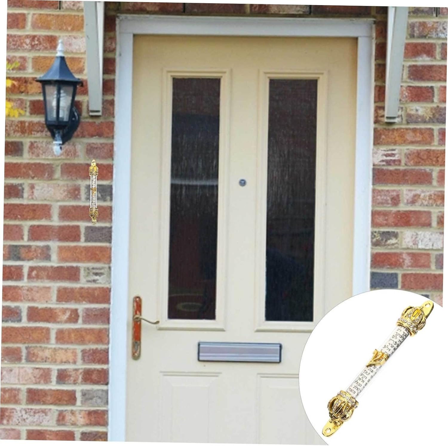 Cabilock Biblical Doorpost Crown Mezuzah for Home