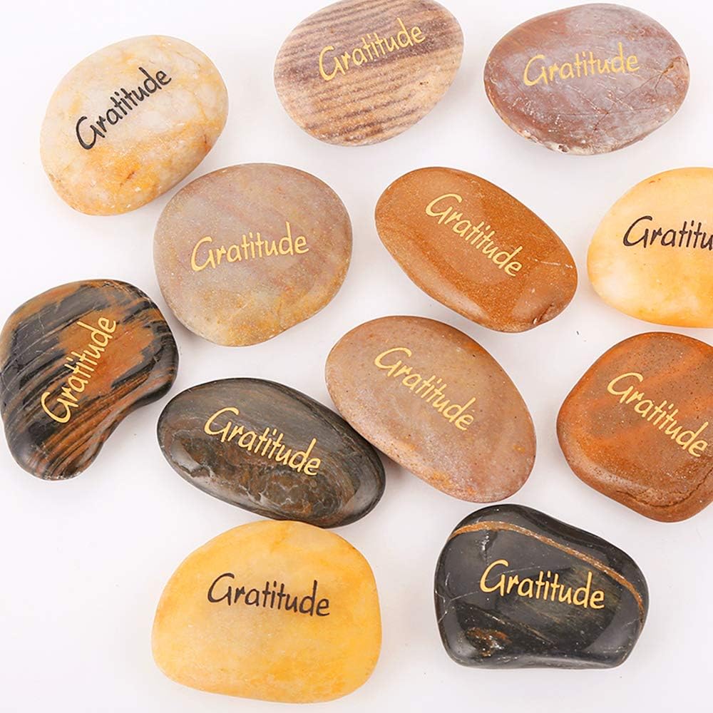 ROCKIMPACT Gratitude Stones 12pcs Pocket Rock Set