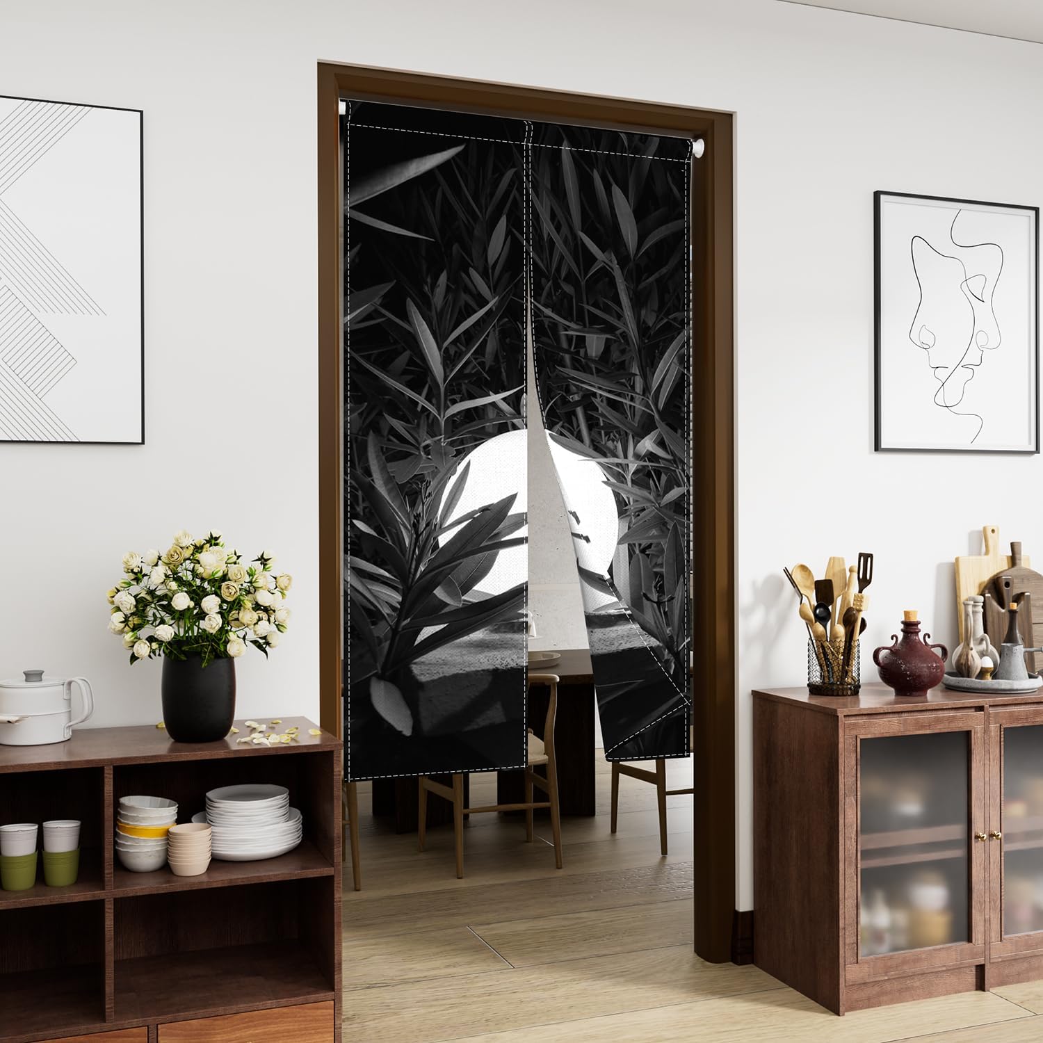 Leowefowa Doorway Curtain for Privacy Home Decor
