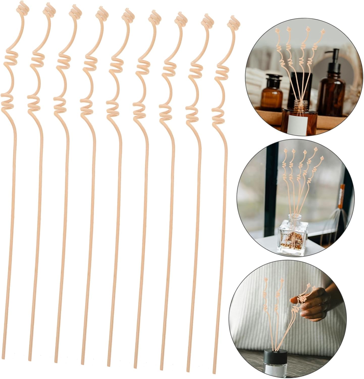 Cabilock 20pcs Natural Rattan Diffuser Sticks