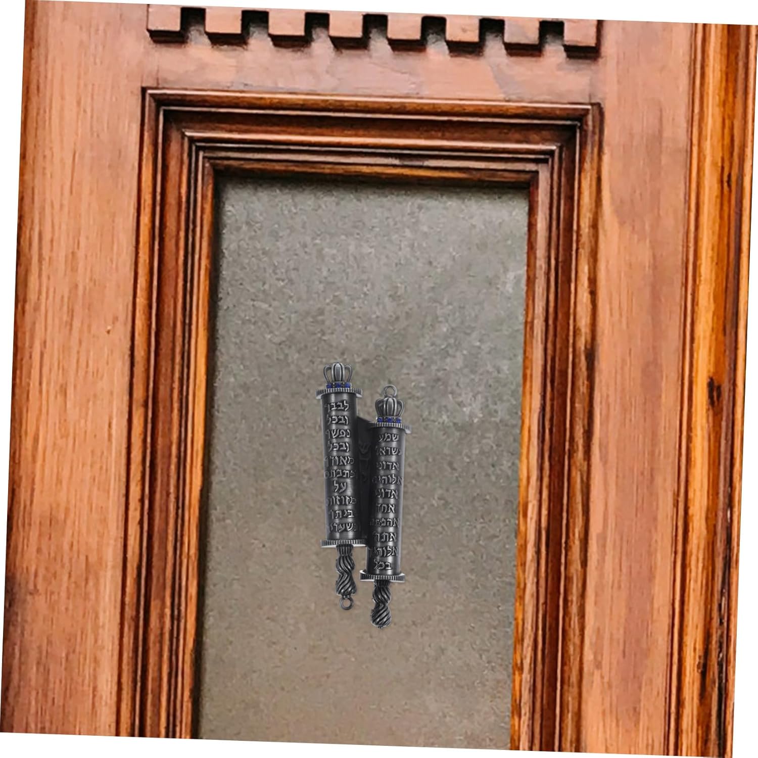 Retro Metal Mezuzah Door Decoration for Jewish Home