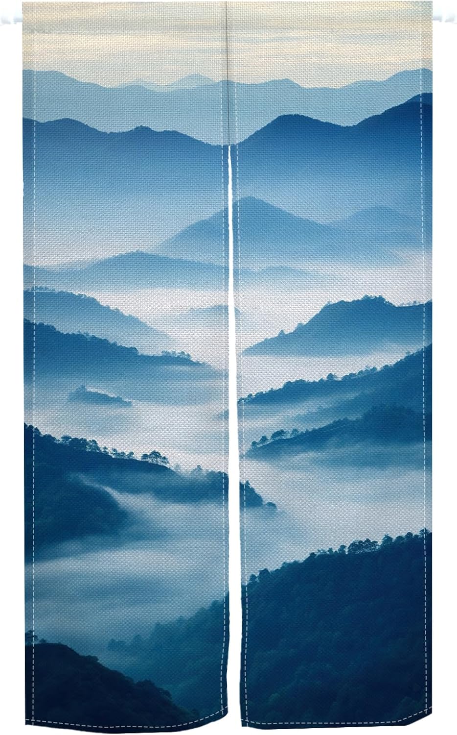 Mountain Japanese Noren Curtain for Privacy and Decor