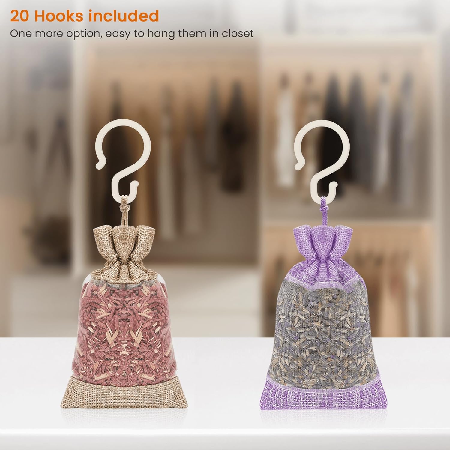 Homode Cedar Wood Lavender Sachets - Pack of 10