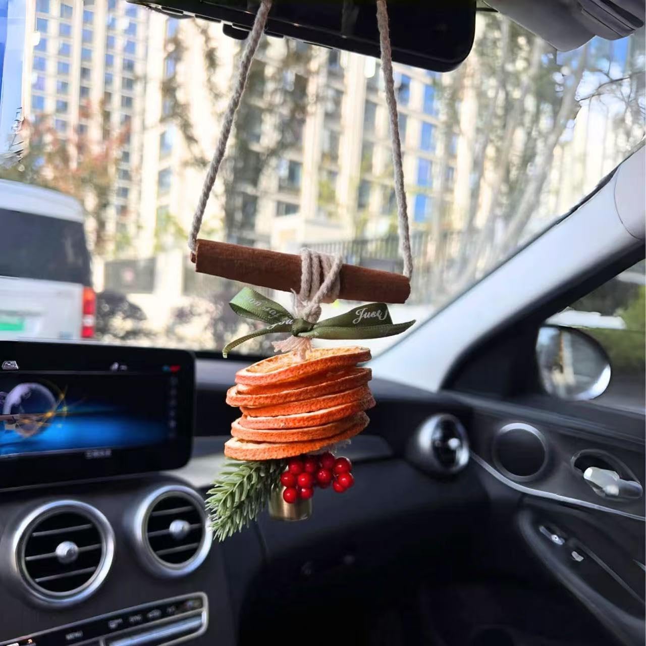 Christmas Tree Ornaments Set - Dried Orange Slices Cinnamon Sticks
