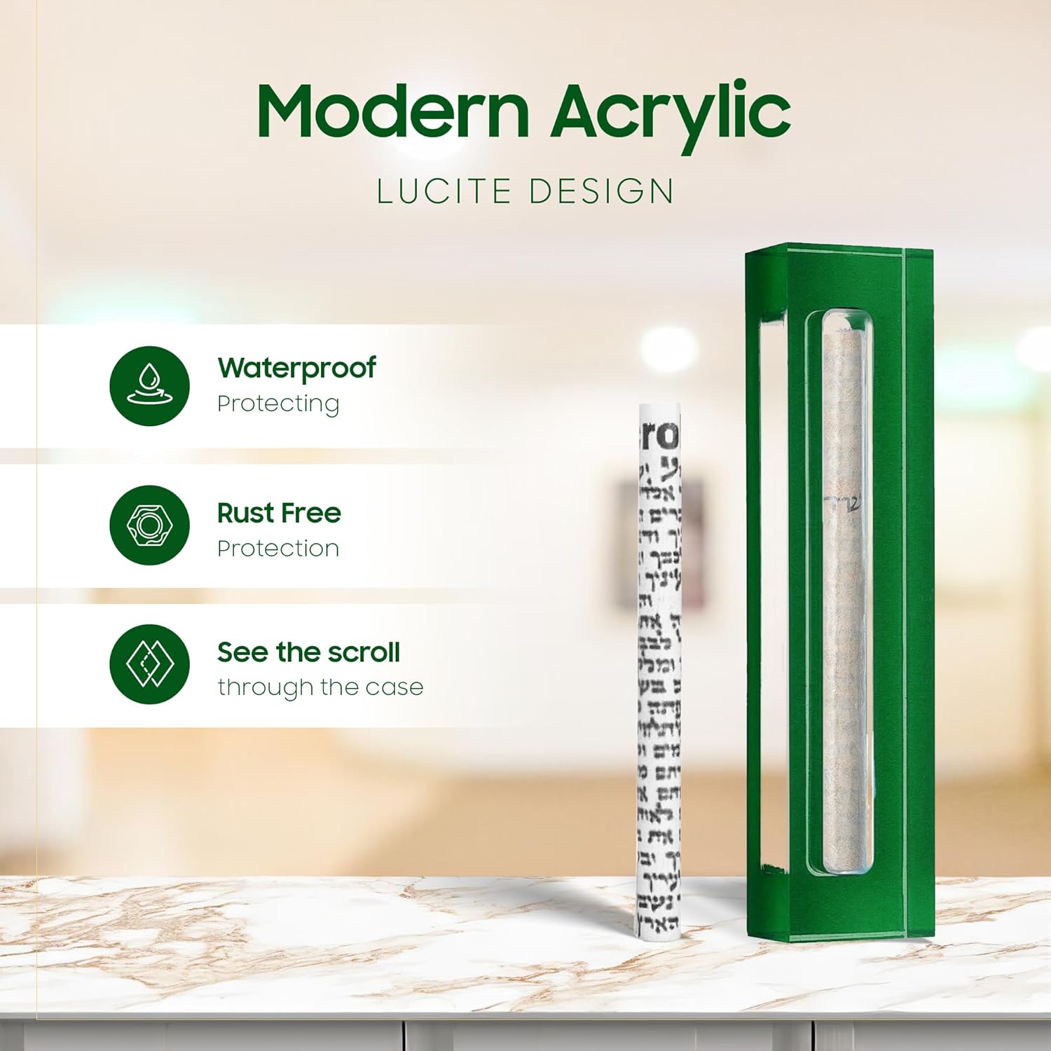 AS Mezuzot Acrylic Mezuzah Case for Door