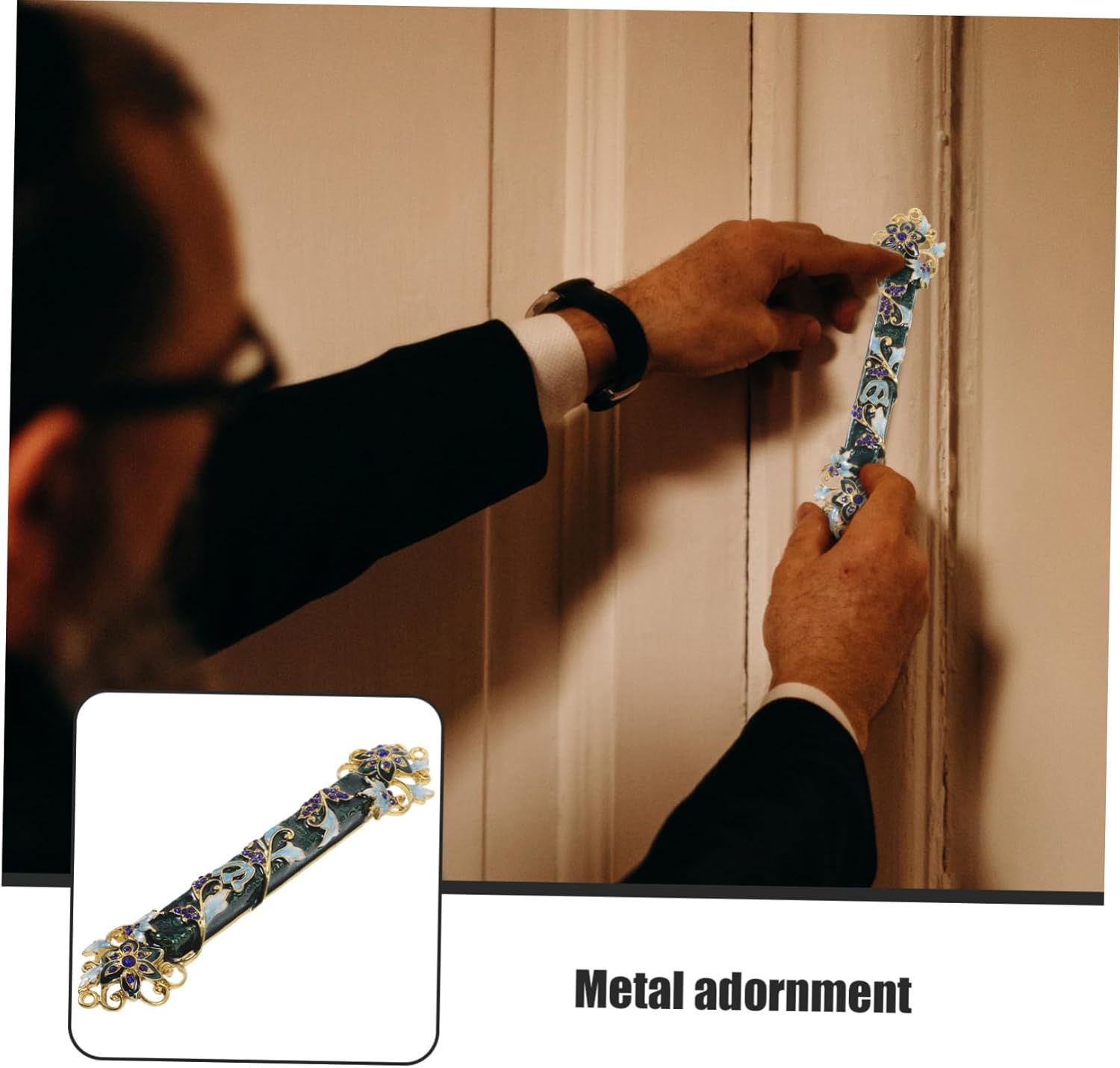 LIFKICH Metal Mezuzah Decor for Home Blessings