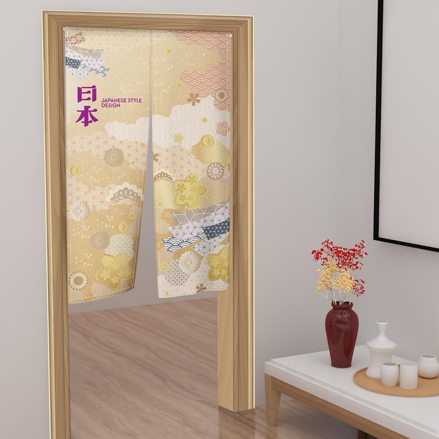 Japanese Style Noren Curtain for Doorway and Wall Privacy