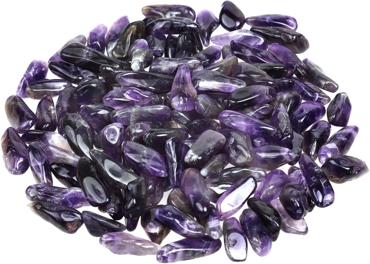 SUNYIK Natural Amethyst Tumbled Chips for Decor and Jewelry