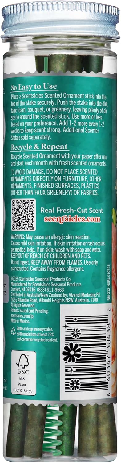 NEW Scentsicles Honeysuckle Rose Scented Sticks 2 Bottles