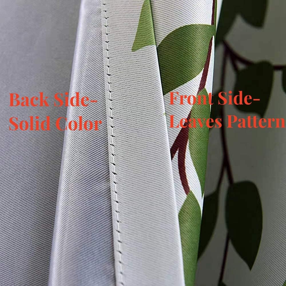 WPKIRA Blackout Curtains Birds Leaves Print 39x78 Inch 1 Panel