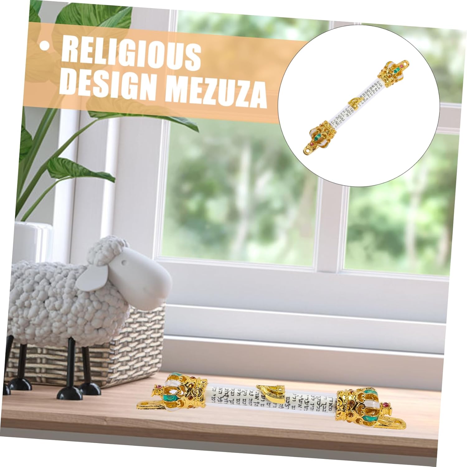 RORPOIR Decorative Metal Mezuzah Door Blessing
