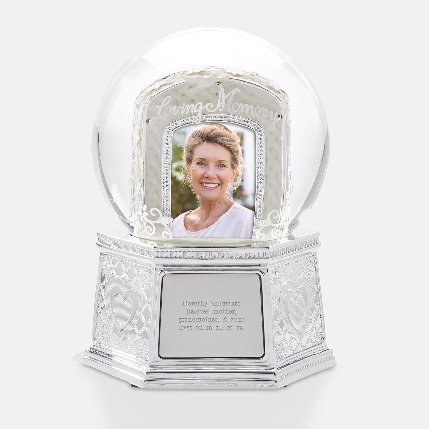 THINGS REMEMBERED Musical Photo Snow Globe with Engraving