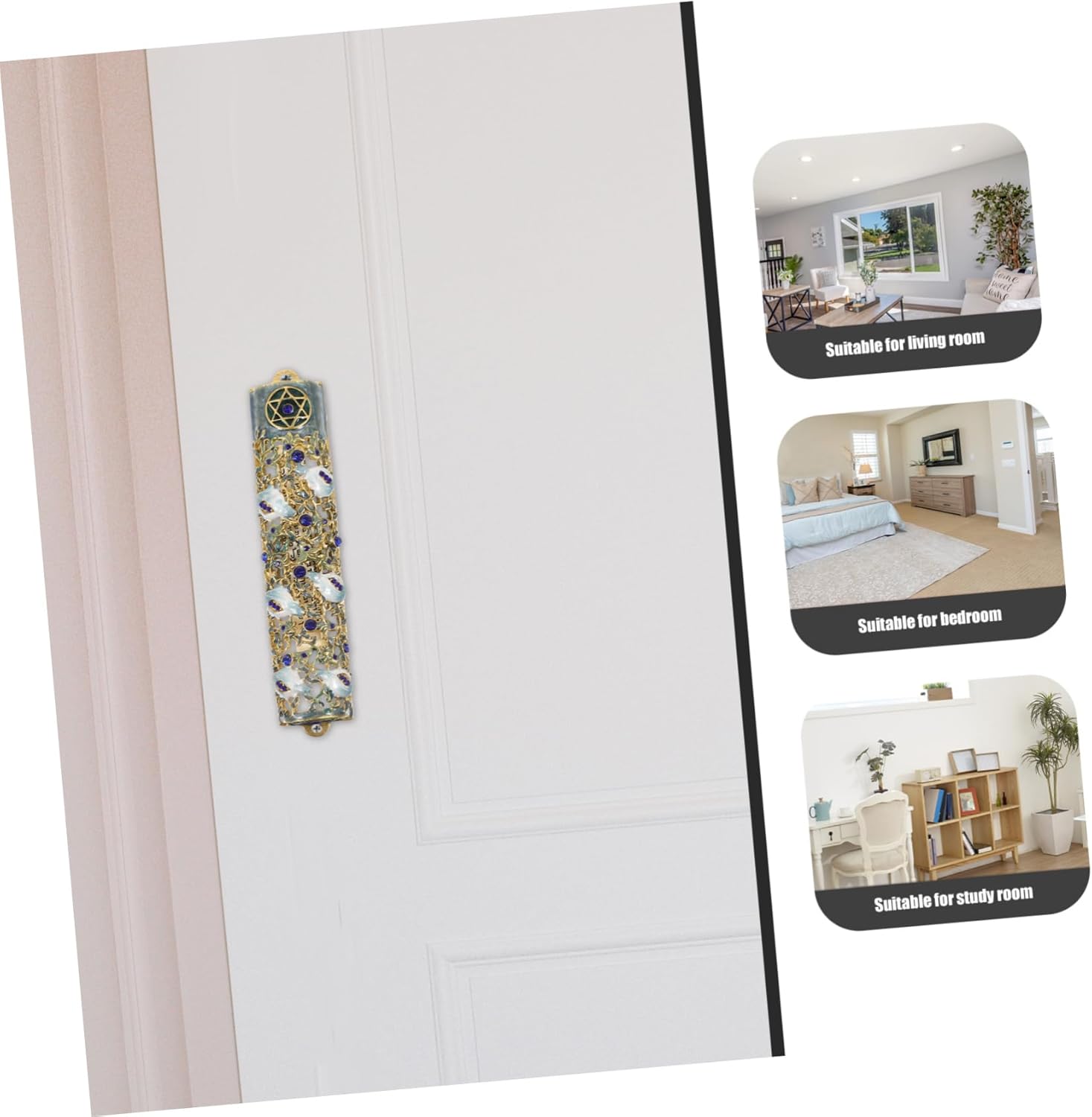 Elegant Mezuzah Scroll Door Blessing Decor