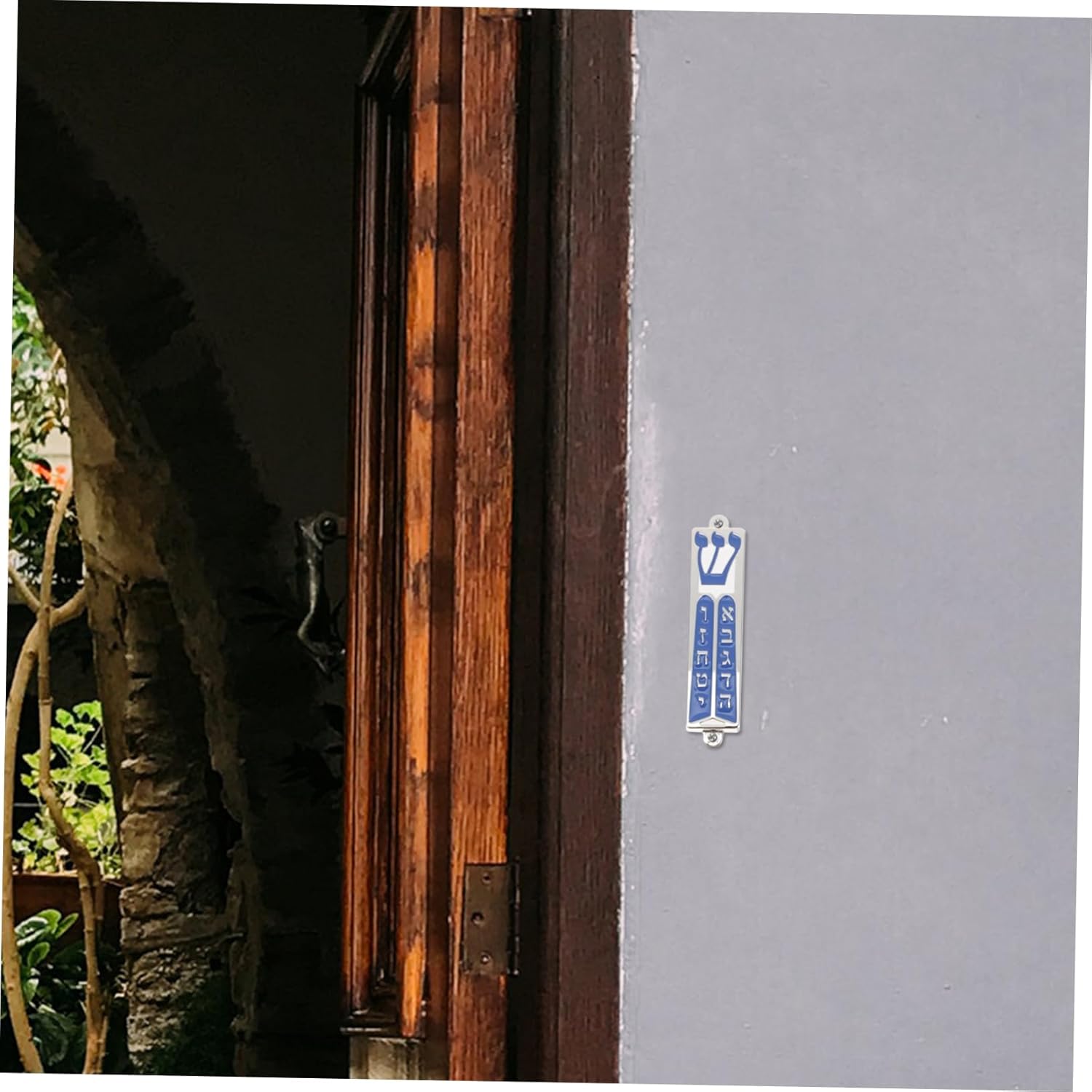 Traditional Script Mezuzah Scroll in Zinc Alloy Case