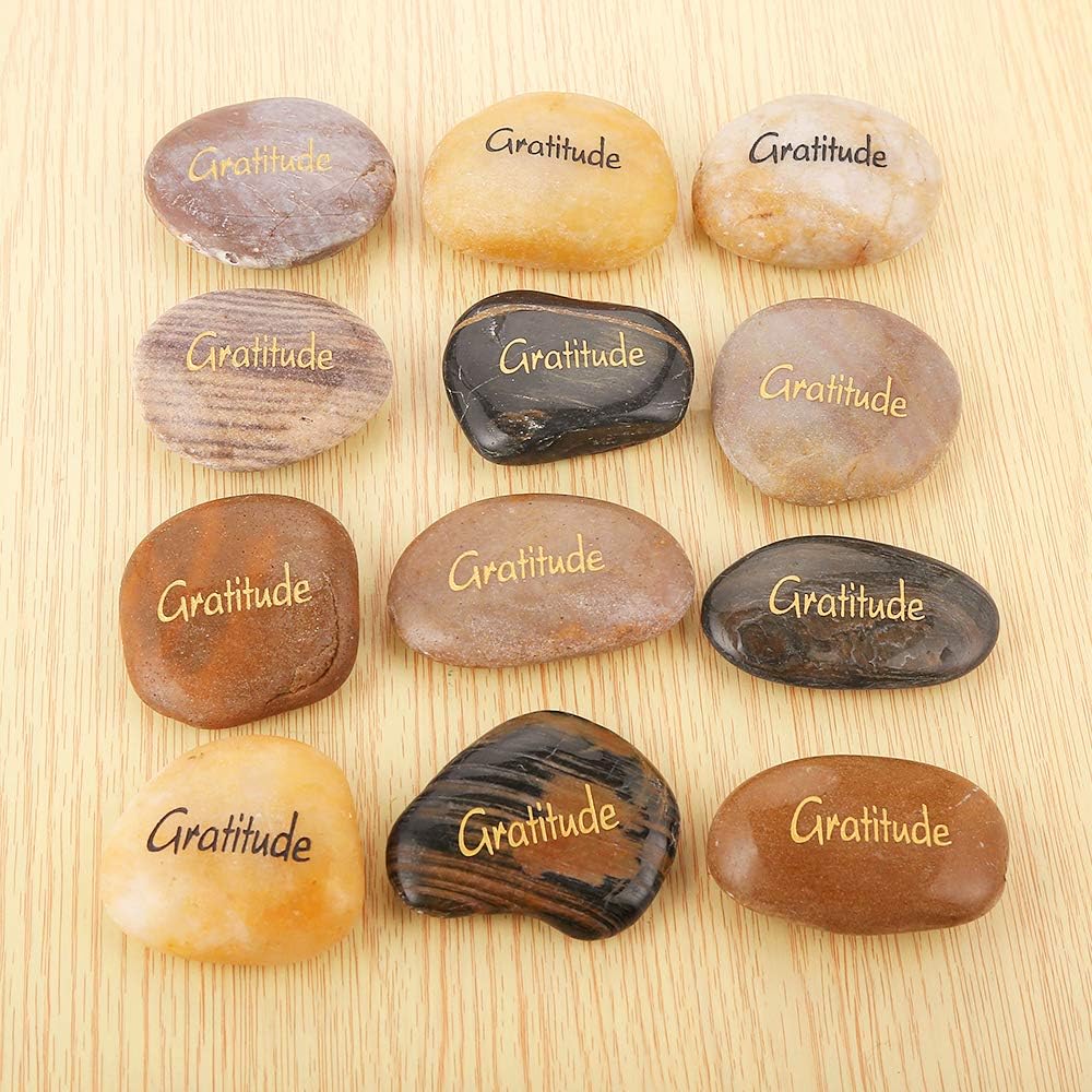 ROCKIMPACT Gratitude Stones 12pcs Pocket Rock Set