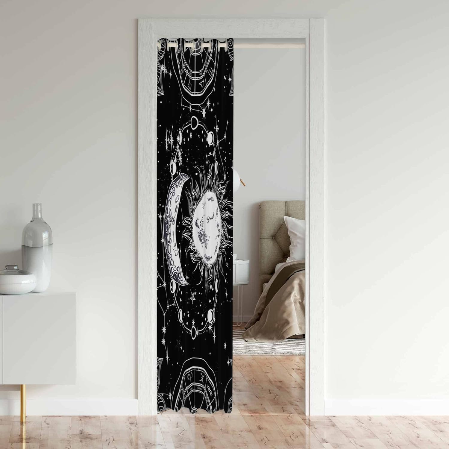 Jejeloiu Sun Moon Privacy Thermal Insulated Curtain Panel