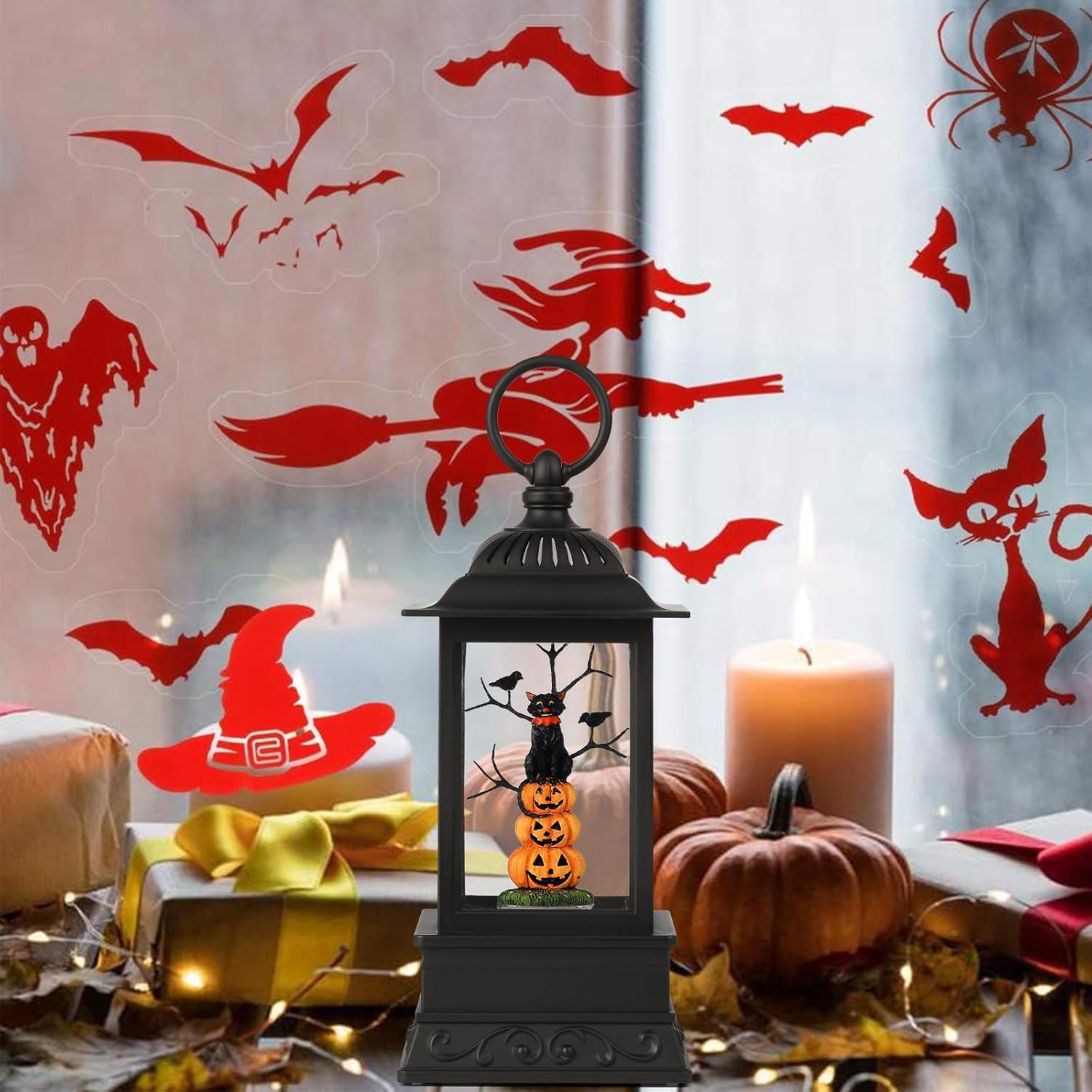 Melunar 10 Halloween Snow Globe with Light and Music