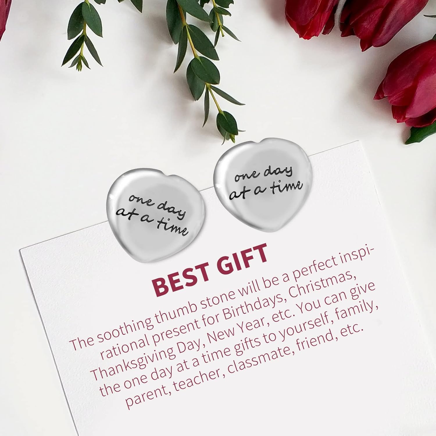 Yuchew Anxiety Relief Worry Stones with Engraving