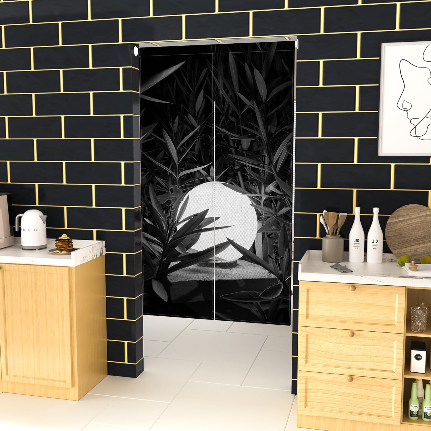 Leowefowa Doorway Curtain for Privacy Home Decor