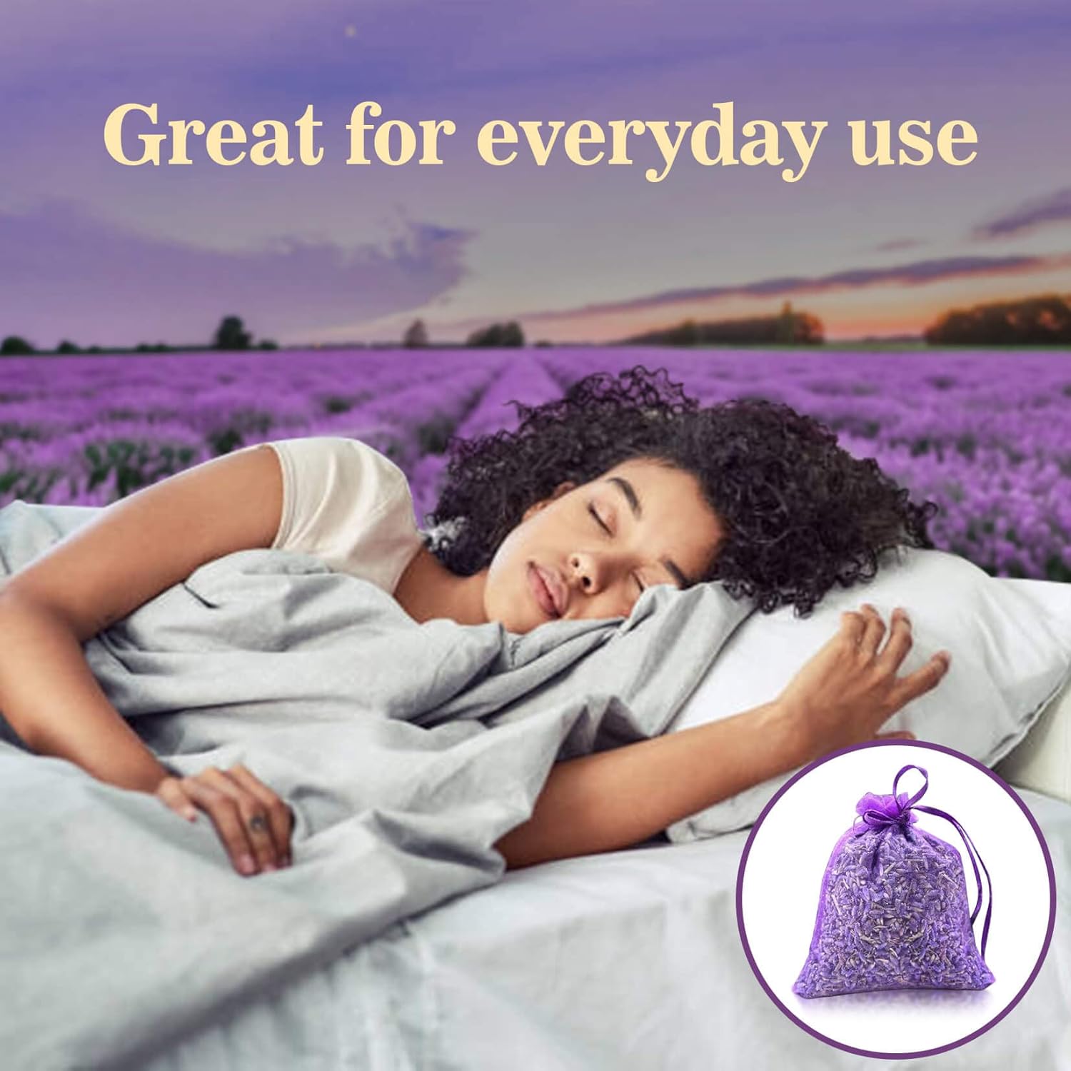 66Oz Sukh Lavender Sachet Bags - Fresh Scented Dried Flowers for Home Fragrance