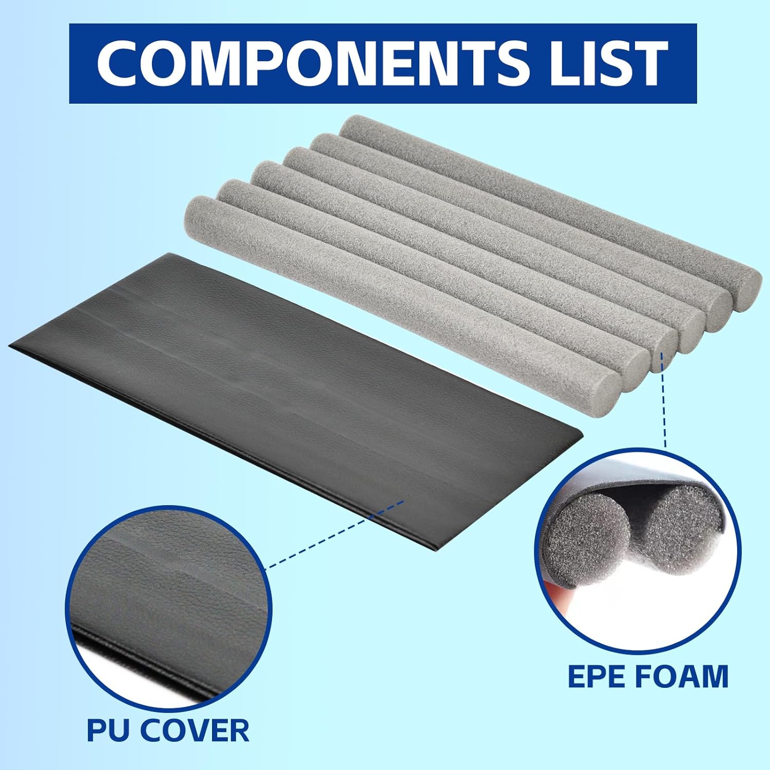 Door Wind Shield Silent Board with Insulated Sponges Black