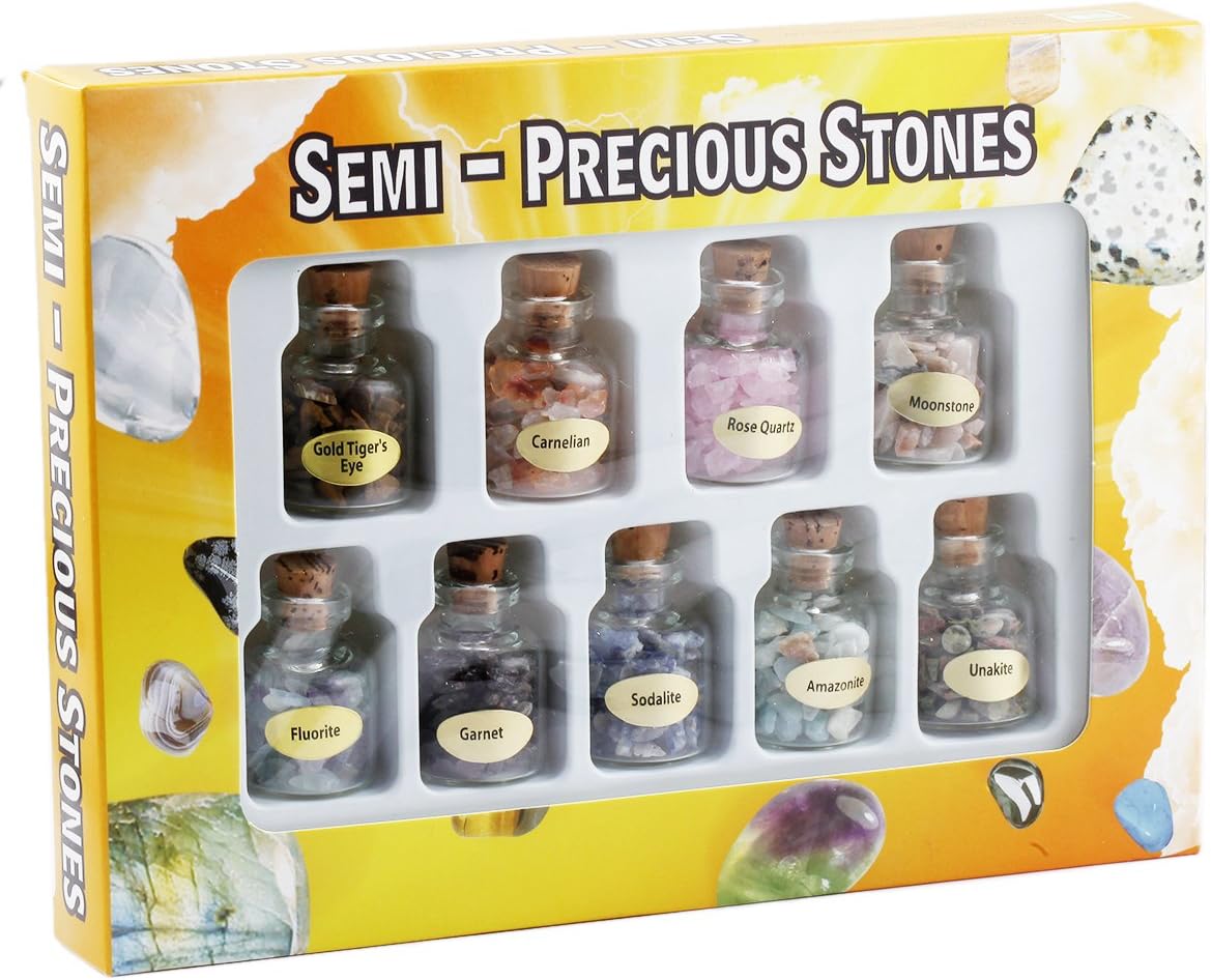 SUNYIK 9 Mini Crystal Healing Stones Set