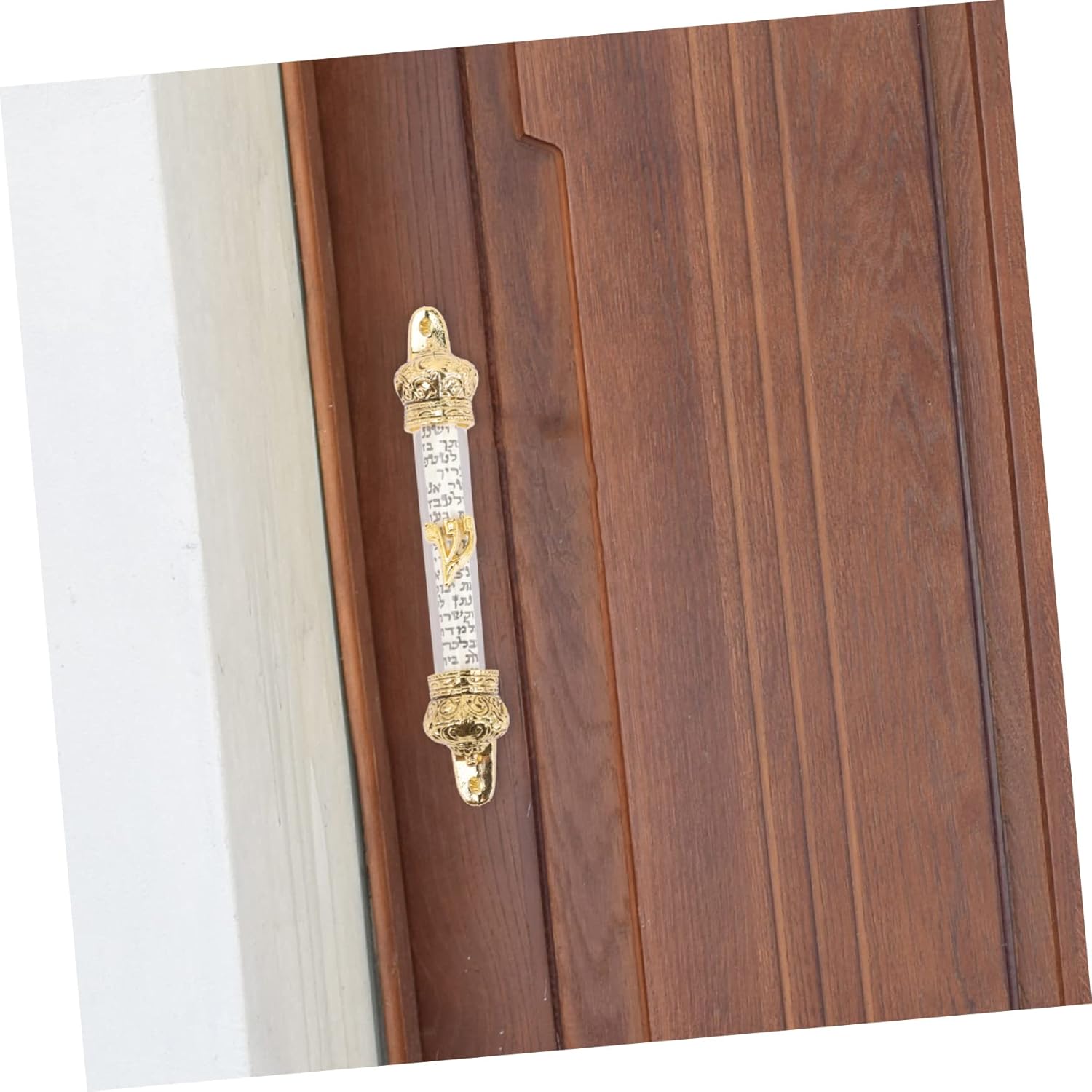 BIUDECO Mezuzah Decorative Metal Door Mount with Scroll