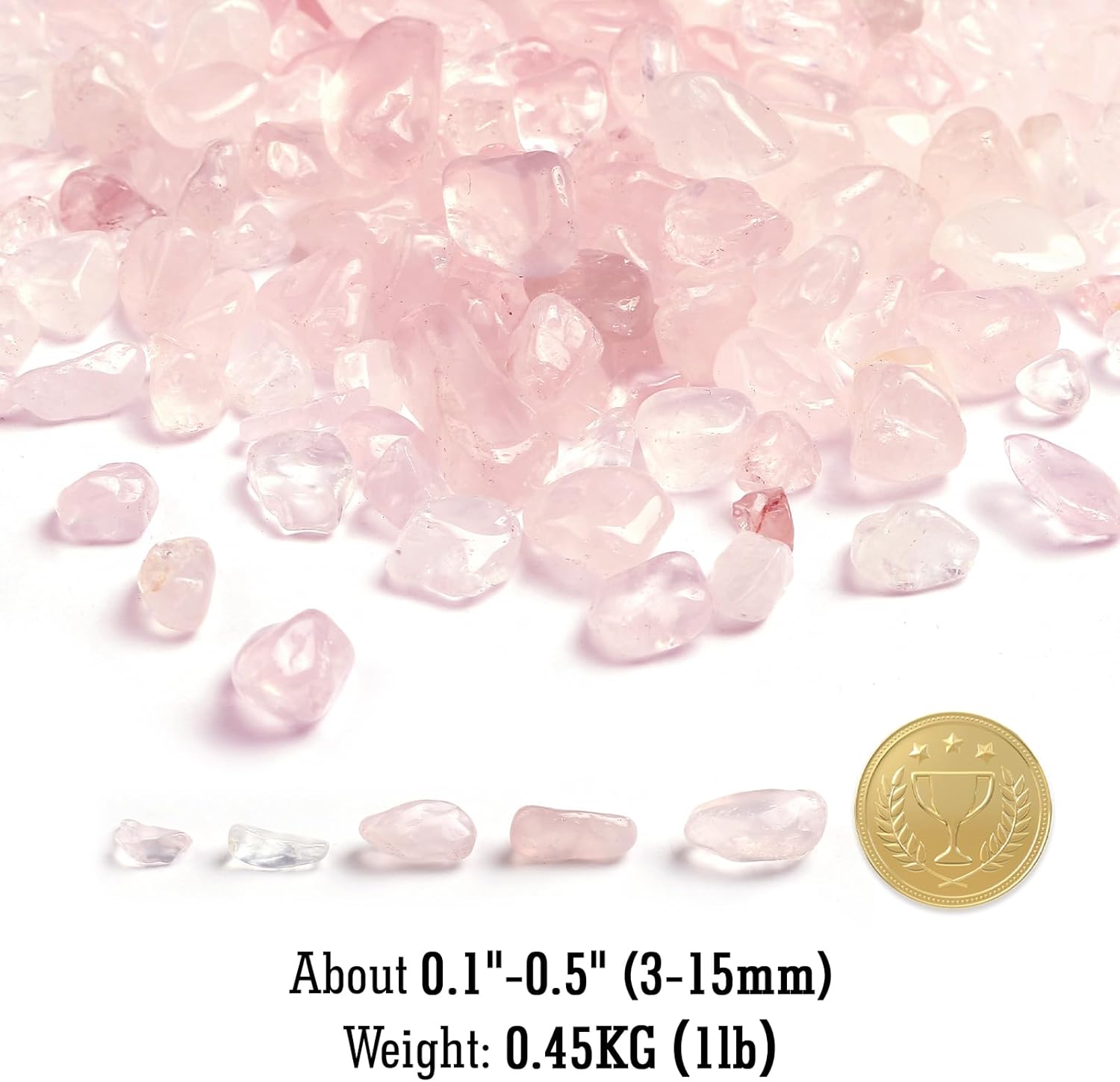 Naler 1lb Rose Quartz Crystals for DIY and Decorations