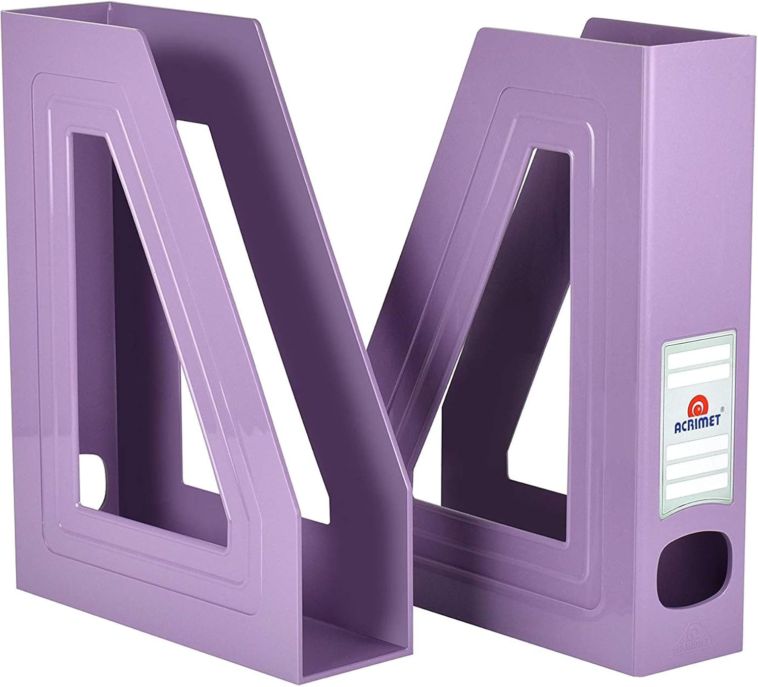 Acrimet Magazine Holder Solid Purple 2 Pack