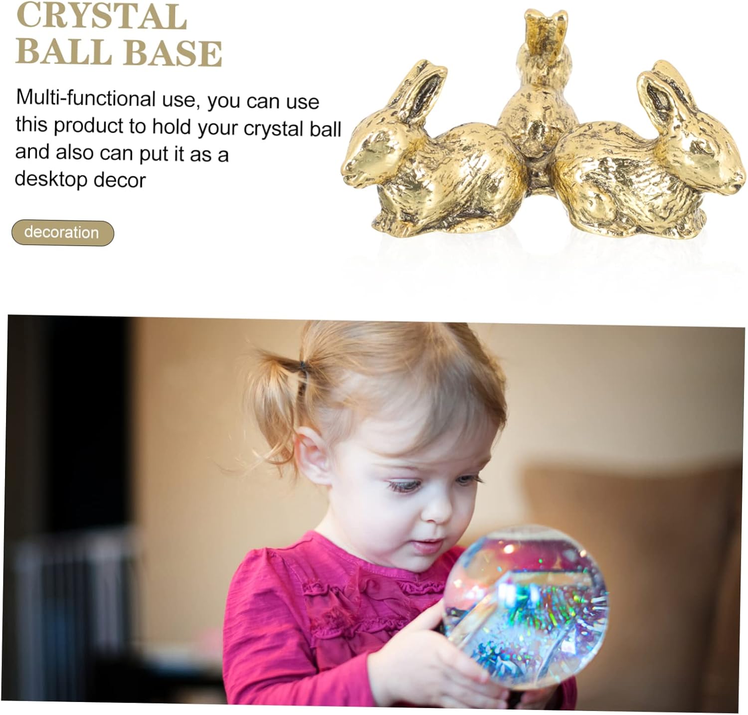 Eringogo Rabbit Shaped Crystal Ball Display Base