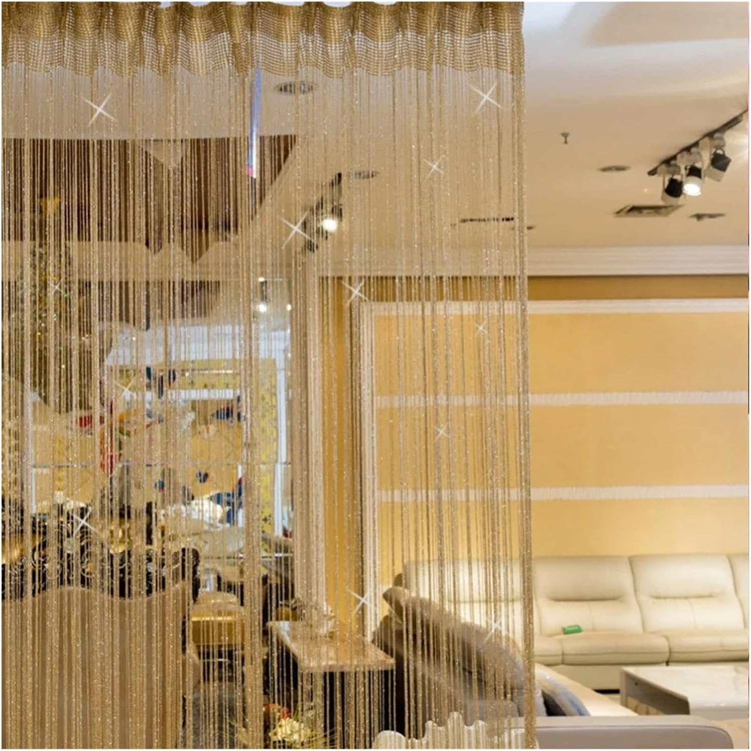 Shiny Tassel String Curtain for Door Window Decor
