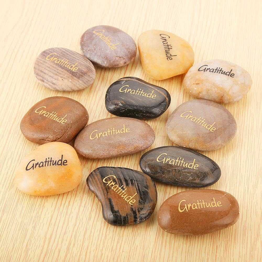 ROCKIMPACT Gratitude Stones 12pcs Pocket Rock Set