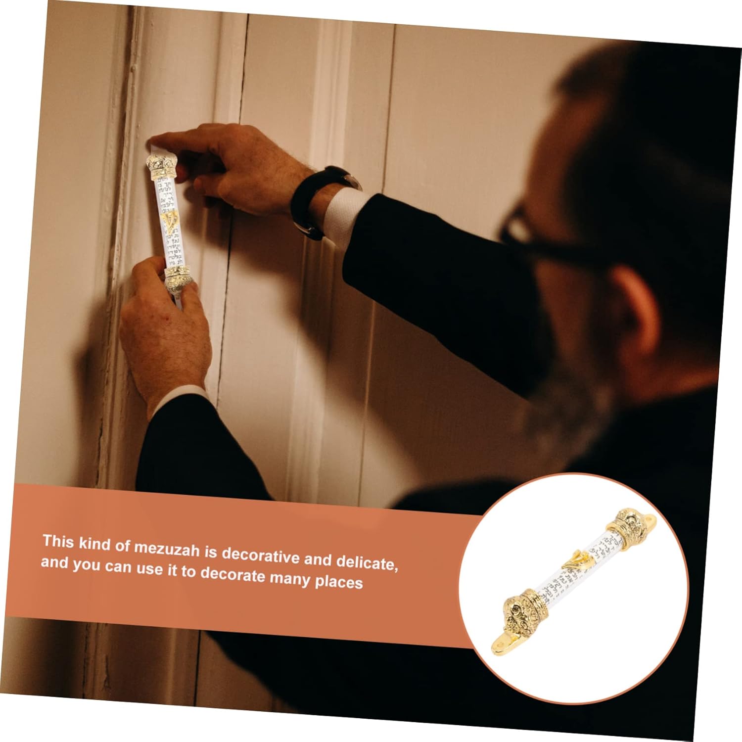 Zerodeko Jewish Door Mezuzah Metal Ornament