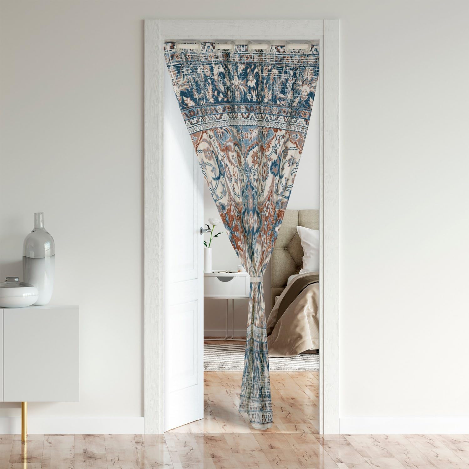 Erosebridal Antique Door Curtain with Damask Floral Design