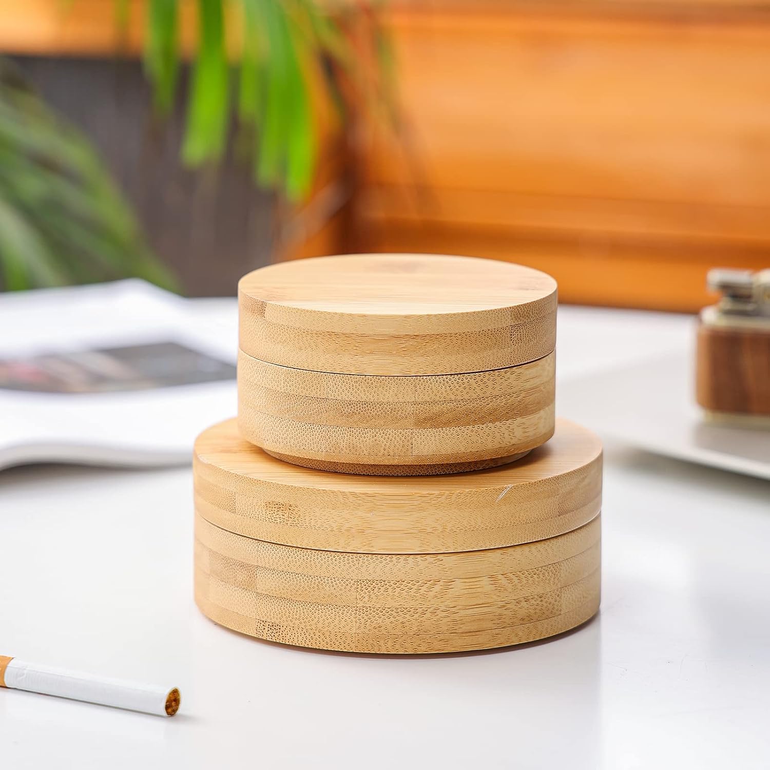 Stylish Small Ashtray with Lid for Indoor and Outdoor Use