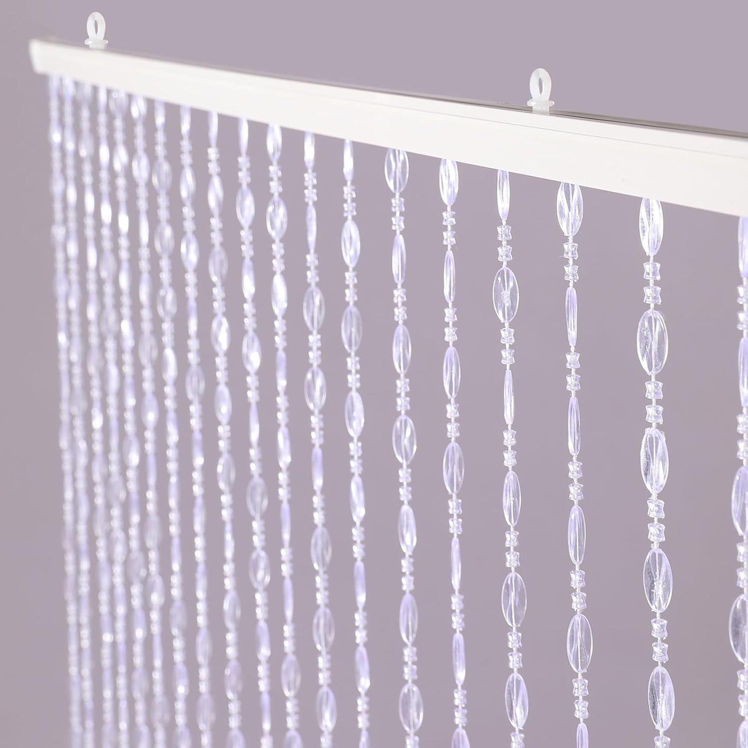 Clear Beaded Curtains for Door and Window Privacy