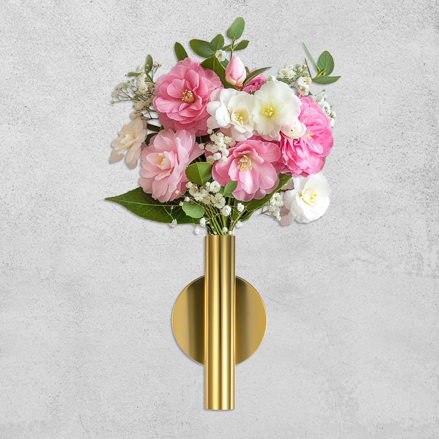 2PCS Gold Wall Vases for Flowers Modern Decor