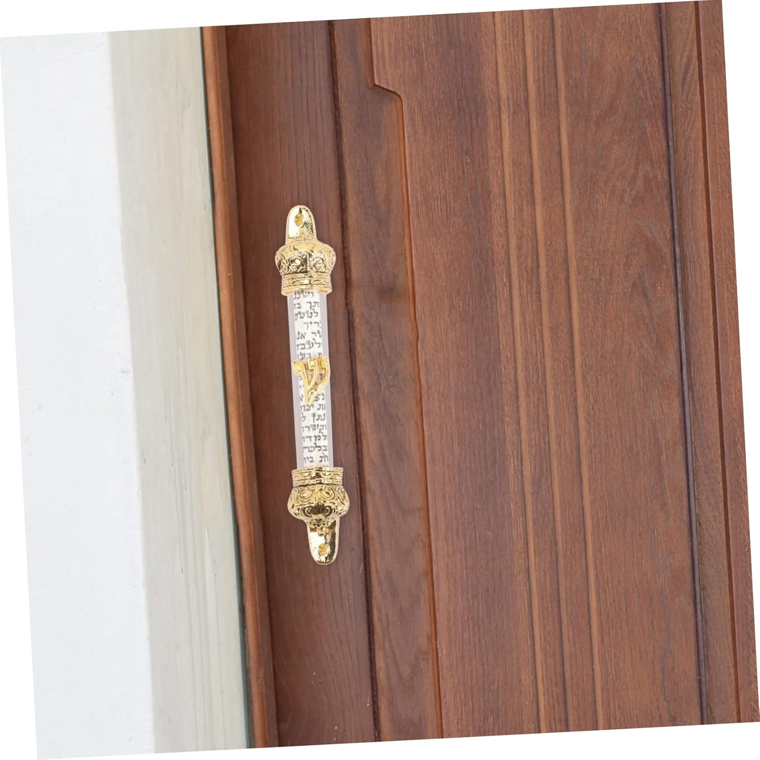 Metal Mezuzah Scroll for Home Door Jewish Decor